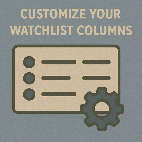 Customize Your Watchlist Columns ⚙️