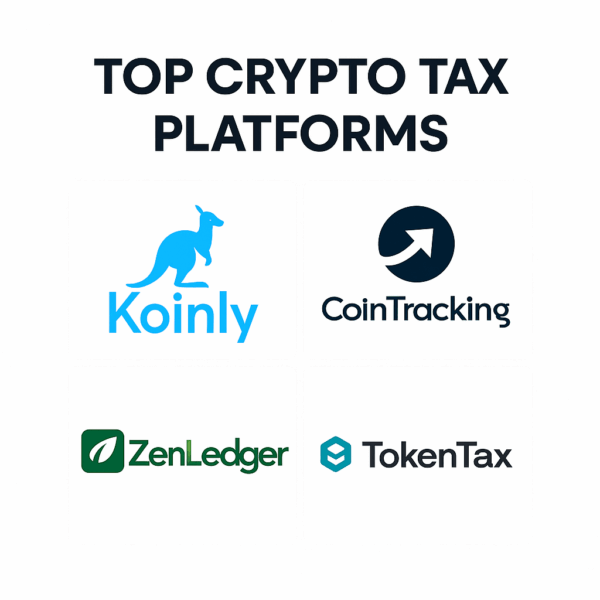 Logos of top crypto tax platforms