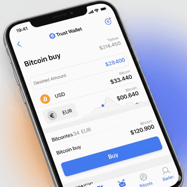 Trust Wallet Bitcoin buy screen