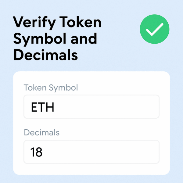 Verify Token Symbol and Decimals (If Not Auto-Filled) ✔️